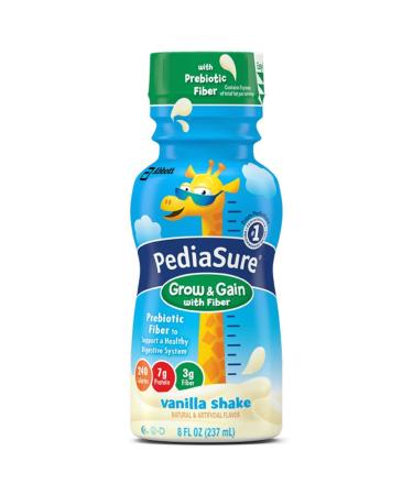 Pediasure Grow & Gain with Fiber Nutrition Shake For Kids, Vanilla, 8 fl oz