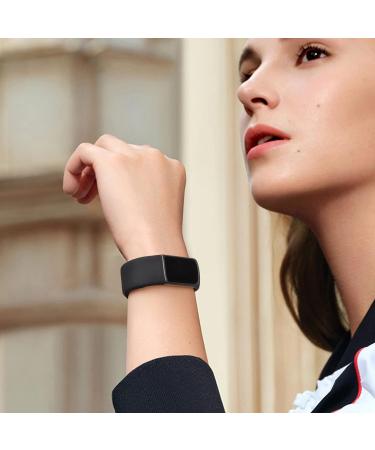 YLK Adjustable Silicone Bracelet for Fitbit Charge 5 & 6 - Sport Replacement Band for Men & Women - Black - Buy Online on GoSupps.com