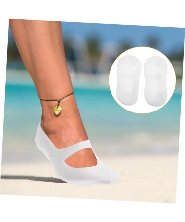 Beaupretty 1 Pair Plantar Gel Heel Sleeves Silicone Arch Silicone Heel Protector Silicone Gel Sock White Men and Women Sole of Foot - Buy Online on GoSupps.com