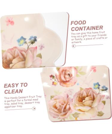 PRETYZOOM Snack Dish Dried Fruit Tray Dessert Tray Nut Candy Plate for Restaurant Household Melon Seed Plate 24X24X5.9CM As Shown 2 - Buy Online on GoSupps.com