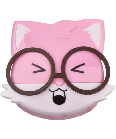 Fellflying Cartoon Animal Contact Lens Travel Case - Portable Squirrel Pink for Daily Use & Trips | Lens Care Products - Buy Online on GoSupps.com