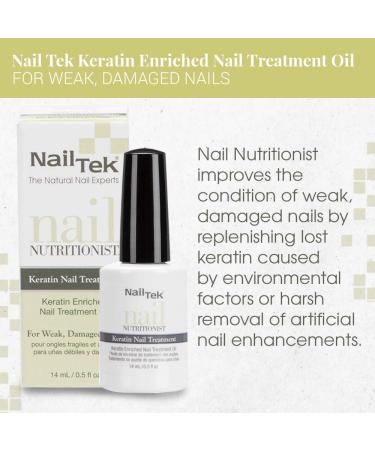 Nail Tek Nail Nutritionist Keratin Enriched Nail Treatment Oil 0.5 oz - Strengthens Weak Nails, Repairs Damage - 1-Pack - Buy Online on GoSupps.com