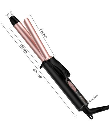 Travel Size Curling Iron - Dual Voltage Mini Curler for Short Hair 1/2 Inch Ceramic Barrel with Keratin & Argan Oil - Perfect for On-the-Go Styling - Buy Online on GoSupps.com
