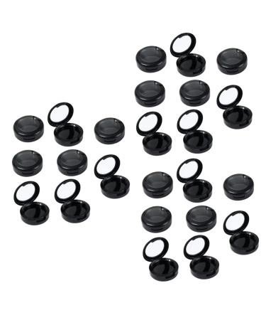 FOMIYES 24 Pcs Travel Cosmetic Containers Makeup Empty Plate Travel Eyeshadow Case Eye Shadow Dispenser Mini 3.8*3.8cmx3pcs Blackx3pcs