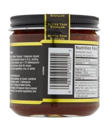 Better Than Bouillon Vegetable Base 8 Ounce - Buy Online on GoSupps.com
