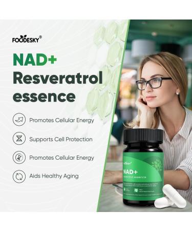 CareHaven NAD+ Resveratrol Essence Capsules - 5mg NAD+ & Lion's Mane Mushroom - Supports Healthy Cell Function & Daily Wellness - 60 Active Dietary Capsules (3PCS) - Buy Online on GoSupps.com