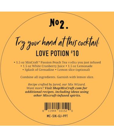 Buy MixCraft Spirit Infusion Kit - Premium Cocktail & Mocktail Mixer | Passion Peach Tea Flavor | International Shipping Available - Buy Online on GoSupps.com