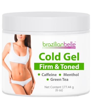 Brazilian Belle Cold Gel with Caffeine and Green Tea Extract - Improves Skin s Texture  Hydrates  and Moisturizes - Cryo Gel (1 Jar) 6 Ounce (Pack of 1)