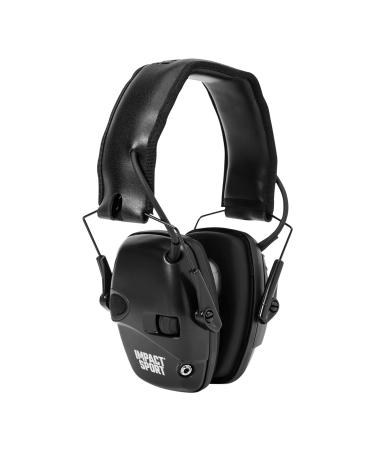 Howard Leight by Honeywell Impact Sport Sound Amplification Electronic Shooting Earmuff, Black Black Adult