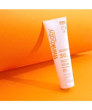 Thinkbaby Sunscreen SPF 50+ - 3oz (88ml) Pack of 2 | Safe Effective UV Protection for Kids & Adults - Ships Worldwide - Buy Online on GoSupps.com