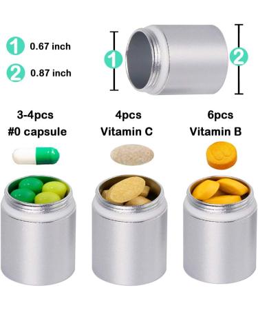 EFFIET Portable Keychain Pill Holder Case 3 Compartments Metal Pocket Emergency Pill Container Dispenser Box - Mixed Color- 3 Packs - Buy Online on GoSupps.com