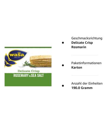 Wasa Crispbread Rosemary - Delicate 190g International Shipping | Buy Online - Buy Online on GoSupps.com