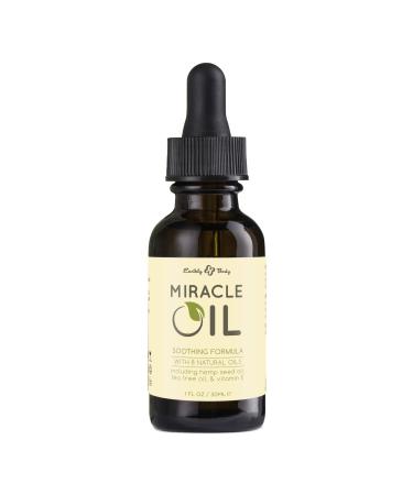 Earthly Body Miracle Oil 1 fl. oz. - 100% Natural Tea Tree Oil Hemp Seed Oil & Vitamin E - Moisturizer Calms Skin Irritations Helps Smooth Wrinkles - Gluten Free 100% Vegan