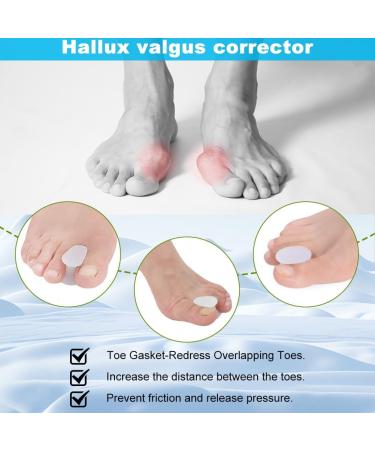  Autuuuckee Silicone Toe Spreader & Separator 4 Pairs for Bunions & Hallux Correction Comfort & Support in White  - Buy Online on GoSupps.com