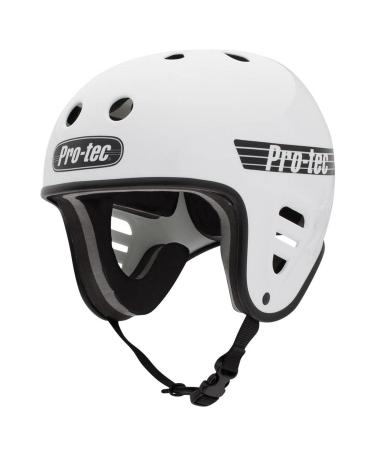 Pro-Tec Full Cut Water Helmet w/Multi-use Rear Mount Clip & Whistle Buckle- Gloss White - Medium