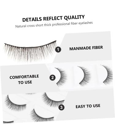 minkissy 5 Pairs Short False Eyelashes Faux Dramatic Eyelashes Thick Cross Eyelashes Long Eyelashes Dense Eyelashes 3d Artificial Eyelashes Art Eyelashes Artificial Fiber 6d Cosmetic Extend - Buy Online on GoSupps.com