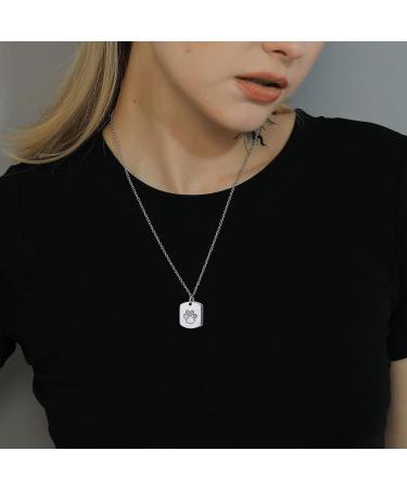 U7 Ladies Cremation Urn Necklace - Celtic Knot Dog Feet Wings & Crucifix | Stainless Steel Cylinder Pendant for Ashes - Memorial Jewelry for Men & Women - Buy Online on GoSupps.com