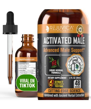 Rejuvica Health Activated Male - Advanced Male Libido Support Tincture - Enhanced Liquid Delivery for Better Absorption - Ashwagandha Mucuna Tongkat Ali Tribulus & More! 1