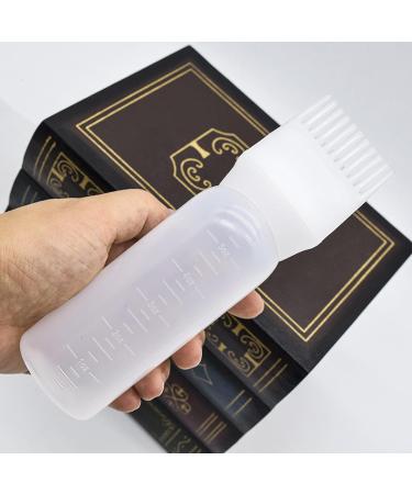 Root Comb Applicator Bottle for Hair Oiling & Dye - Graduated Scale White Hair Oil Applicator with Brush - Buy Online on GoSupps.com