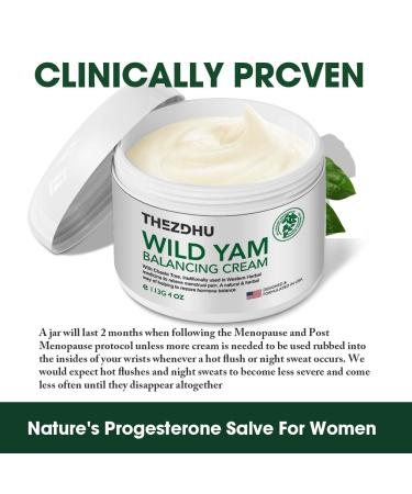 Organic Wild Yam Cream for Hormone Balance | 4 Oz | Menopause & Menstrual Relief | Natural Plant-based Formula for All Skin Types - Buy Online on GoSupps.com