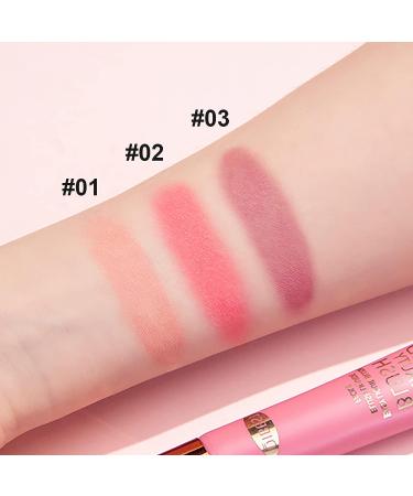 Matte Finish Liquid Blush Stick | Blush Beauty Wand for Natural Cheeks Tint | Waterproof & Long Lasting | Lightweight Formula | 2Pcs Makeup Sponge Puff Included | 0.5 fl oz (02) - Buy Online on GoSupps.com