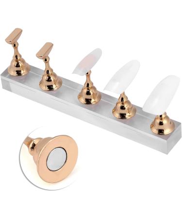 Magnetic Nail Tips False Nail Art Display Stand Holder Set for Painting Nails for Nail Art Salon DIY and Practice Manicure - Buy Online on GoSupps.com