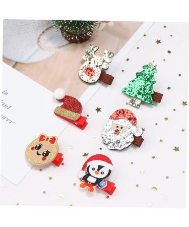 FRCOLOR Baby Christmas children's hair clips Christmas Barrettes xmas party Santa Hairpins tiaras for s kids decor Headdress flash artificial leather headband baby Kids - Buy Online on GoSupps.com