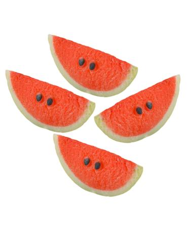 Alipis 4pcs Simulated Watermelon Slices Ornament Realistic Fruit Teaching Aid Pendant Student Fake Fruit Picture 1 5.30X2.50X2.50CM