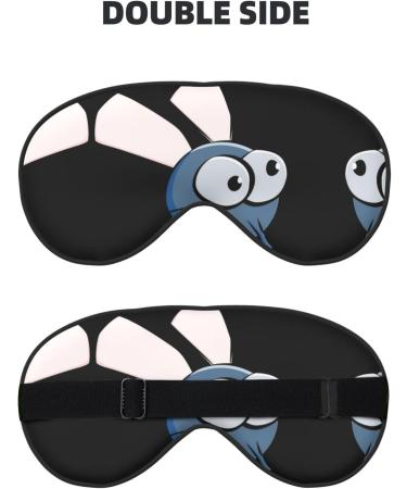Unisex Insect Wings Eyes Cartoon Print Sleep Eye Mask - Soft Comfort Eye Shade for Travel Yoga & Shift Work - Buy Online on GoSupps.com