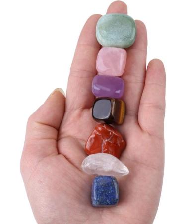 7PCS Colorful Healing Crystals Gift Kit Crystal Healing Stones Set Polished Stones 7 Chakra Set Tumbled Stones for Wicca Reiki and Energy Crystal Healing - Buy Online on GoSupps.com