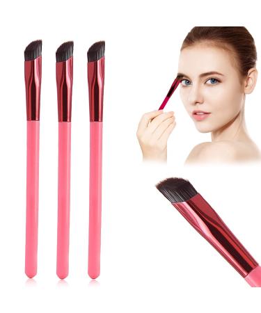 3PC Multi Functional Eyebrow Brush Concealer Contour Professional Eyebrow Brush Multi Function Angled Eyebrow Brush(Black Small)