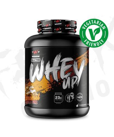 TWP Nutrition Platinum Series All The Whey Up Protein Powder Shake 23g Whey Protein Low Fat Low Carbs 2.1kg/900g & 70/30 Servings Vegetarian Friendly (Caramel Apple Pie 2.1kg) Caramel Apple Pie 2.1kg - Buy Online on GoSupps.com