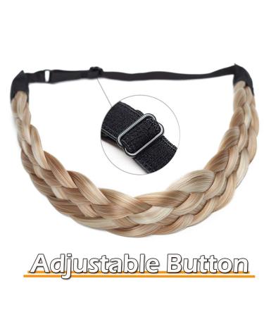 Silk-Co Women s 5-Strand Blond Braided Hair Band | Vintage Elastic Headband for Weddings | Hair Tie Extensions 3.8cm Wide - Buy Online on GoSupps.com