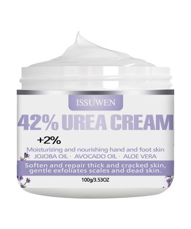 Urea 42% Foot Cream Cracked Heel Repair Cream For Feet and Hand Callus Remover For Dry And Hard Skin Maximum Strength for Hand Foot and Body Care 100g (Lavender Scent)