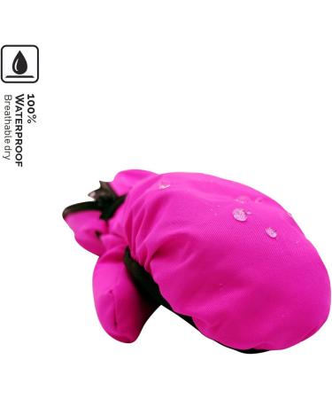 Highcamp Waterproof Winter Snow Ski Mitten Gloves with Zipper - Kids XS (1-3 Y) Rosa - Buy Online on GoSupps.com