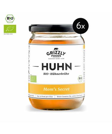 Mom's Secret Chicken Bone Broth (6x500ml) - Nutrient-Rich Long Cooked Biological Chicken Broth for Healthy Living - Buy Online on GoSupps.com