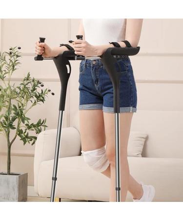 Walking Crutches Medical Arm Crutches for Women Men Ergonomic Adjustable Aluminum Forearm Crutches Walking Mobility Aid Balanced Walker for Adults with Height 2'7" to 3'6" Lightweight Walking Aid Black 1pcs - Buy Online on GoSupps.com