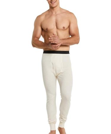 CQR Men's Thermal Underwear Pants - Midweight Waffle Knit Long Johns for Winter Cold Weather - 2 Pack with Fly, Light Grey/Natural, X-Large - Buy Online on GoSupps.com