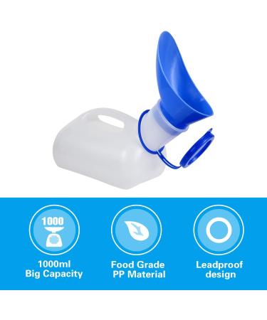 AWOKEN Unisex Portable Urinal for Camping and Travel - 1x Women Urinal (White/Blue) - Buy Online on GoSupps.com
