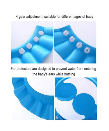 Pengxiaomei 3Pcs Baby Shower Caps - Adjustable Bathing Hat for Kids with Ear Protection - Buy Online on GoSupps.com