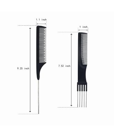 6 Pcs Hair Combs Set - Rat Tail and Teasing Combs for Women's Hair Styling - Buy Online on GoSupps.com