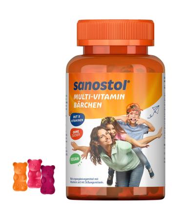 Sanostol Multi-Vitamin Bears: For children from 4 years and adults for a balanced vitamin intake with 9 vitamins 60 pieces