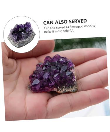 MUCKLILY Purple Ornament 2pcs Amethyst Cluster Chips Natural Crystal Decoration Natural Crystal Ornament Various Ornaments - Buy Online on GoSupps.com