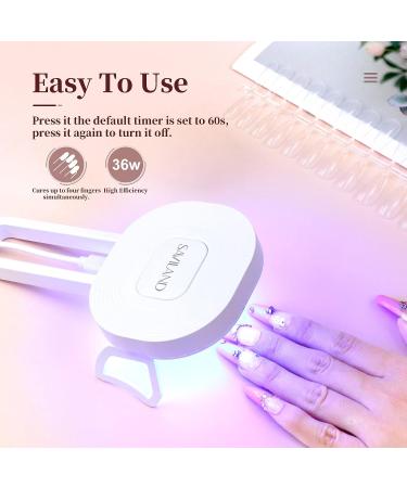 SAVILAND 36W Portable UV LED Nail Lamp for Gel Nails - Folding Stand Nail Dryer for Home DIY Salon - Buy Online on GoSupps.com