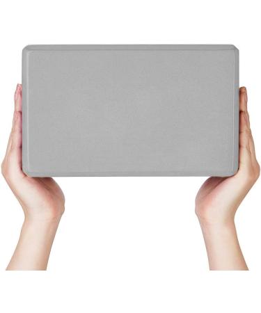 Mind Reader Yoga Block Set - High Density EVA Foam Blocks for Yoga, Pilates, Meditation - Non-Slip Surface - Improve Strength, Balance, and Flexibility - Grey (Set of 2) - Buy Online on GoSupps.com