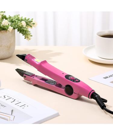 Fusion Hair Extensions Tool with Keratin Glue Beads - Professional Heat Iron Connector Wand for U Tip Hair Extensions - US Plug - Pink - Buy Online on GoSupps.com