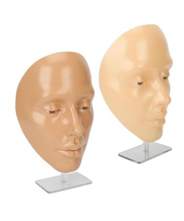 Silicone Makeup Practice Face Set - Easy Clean Yellow Wheat for Beginners & Eyelash Artists | International Shipping - Buy Online on GoSupps.com