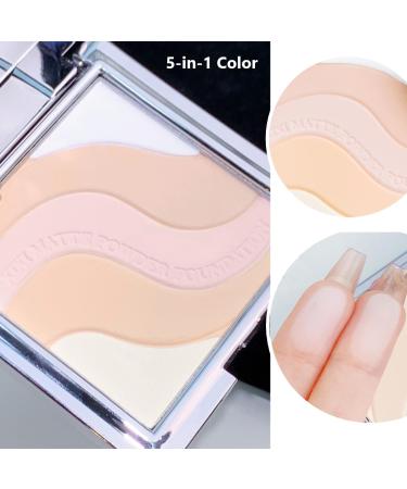  KARLOR 5 in 1 Compact Fixing Powder Mattifying Palette Color Correction Face Setting Powder Compact Powder Slightly Flawless for Repairs Fixing - Buy Online on GoSupps.com