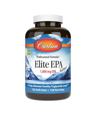 Carlson Labs Elite EPA Gems 1000 mg 120 Soft Gels