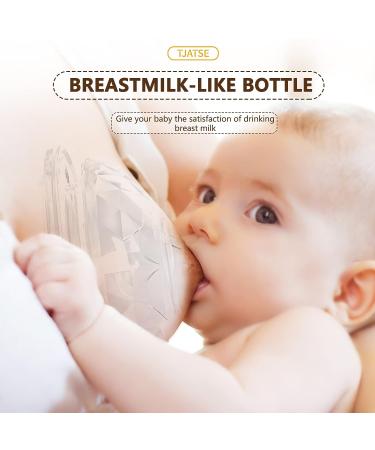 TJATSE Baby Bottle Matching Nipple - BPA-Free 5cm Wide Caliber, Faster Flow Rate, Food-Grade Liquid Silicone Pacifier - Suitable for Babies of All Ages - Baby Straw Bright - Buy Online on GoSupps.com